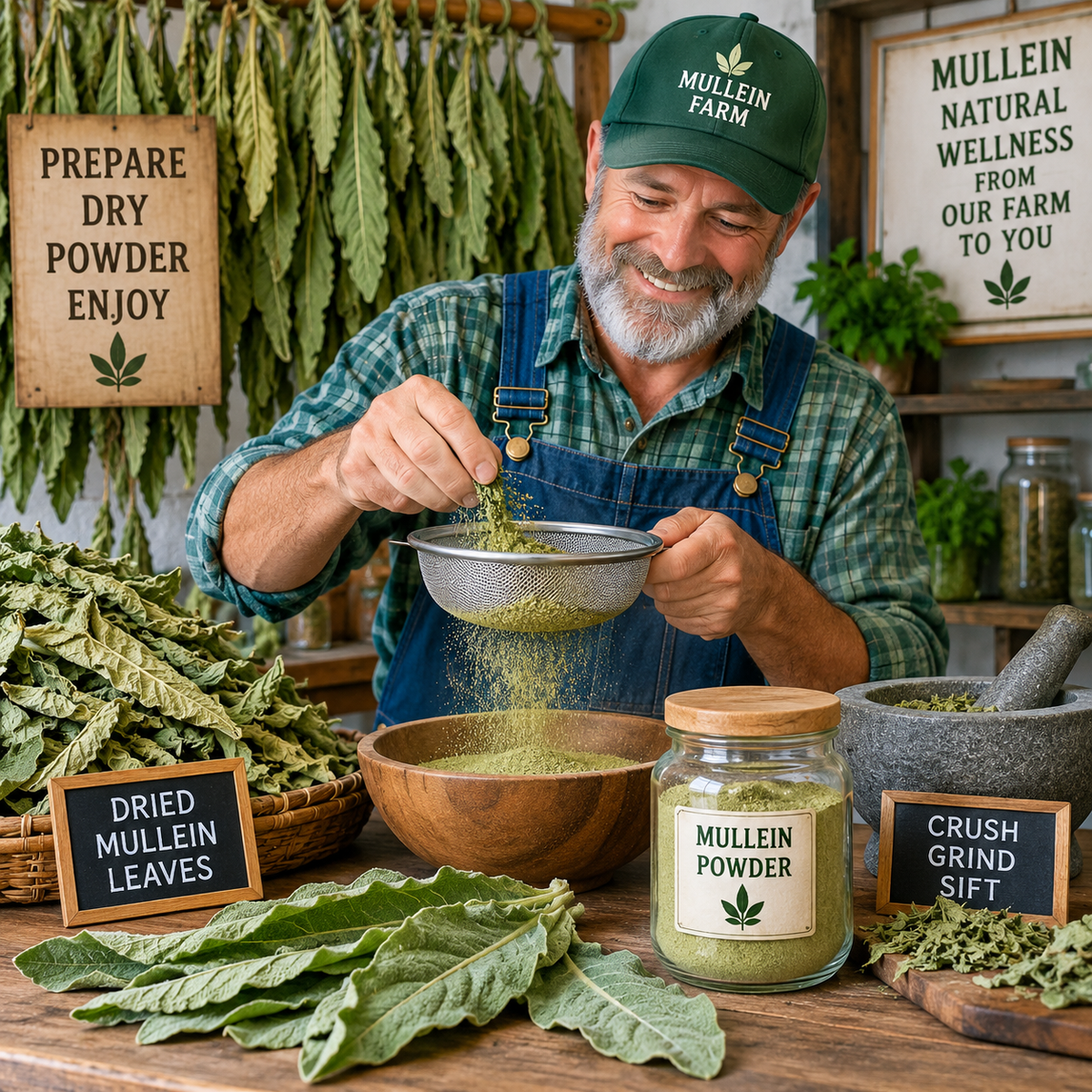 Mullein Leaves Whole, Dried & Powdered and Prepared