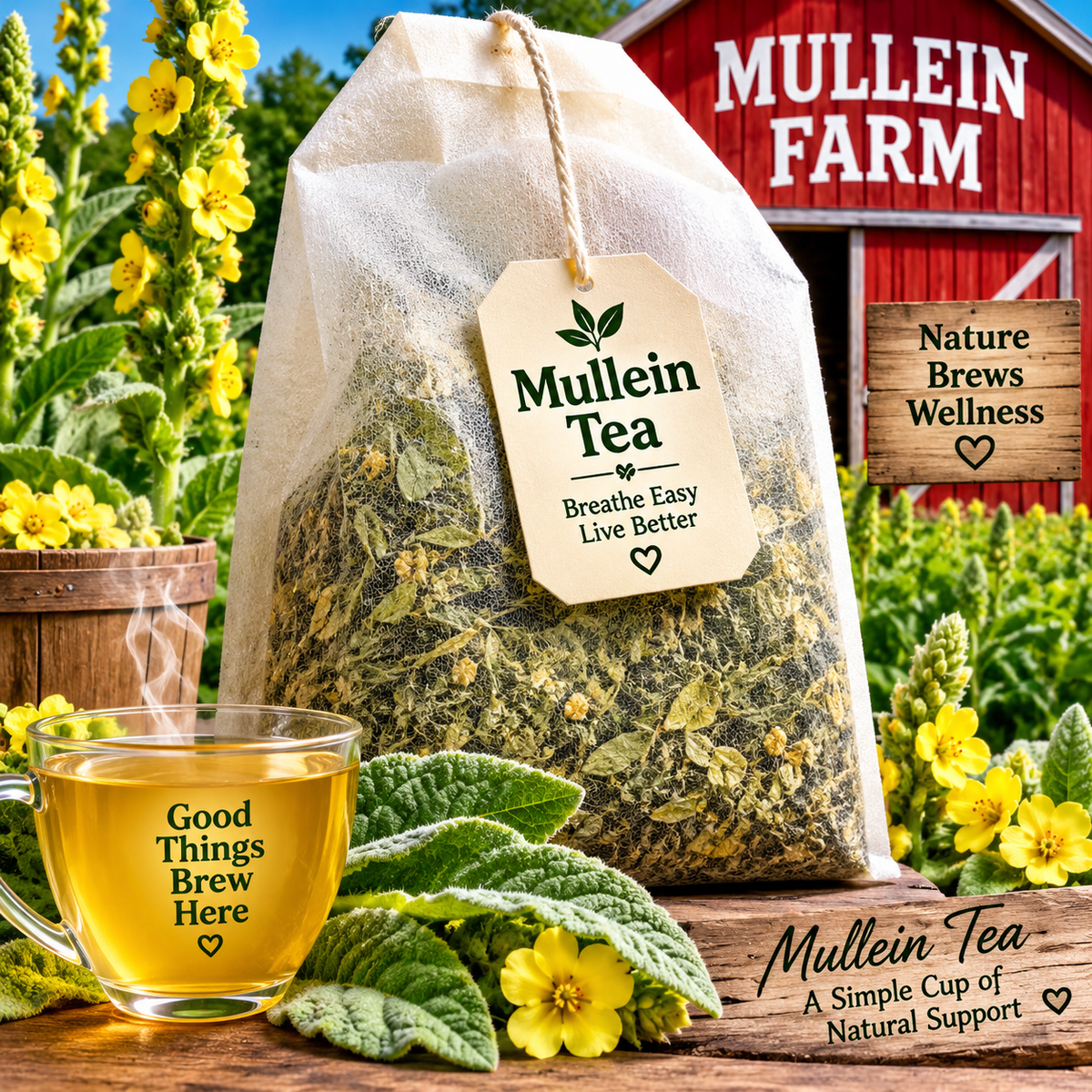 Mullein Tea – Premium Loose Leaf & Herbal Tea Bags
